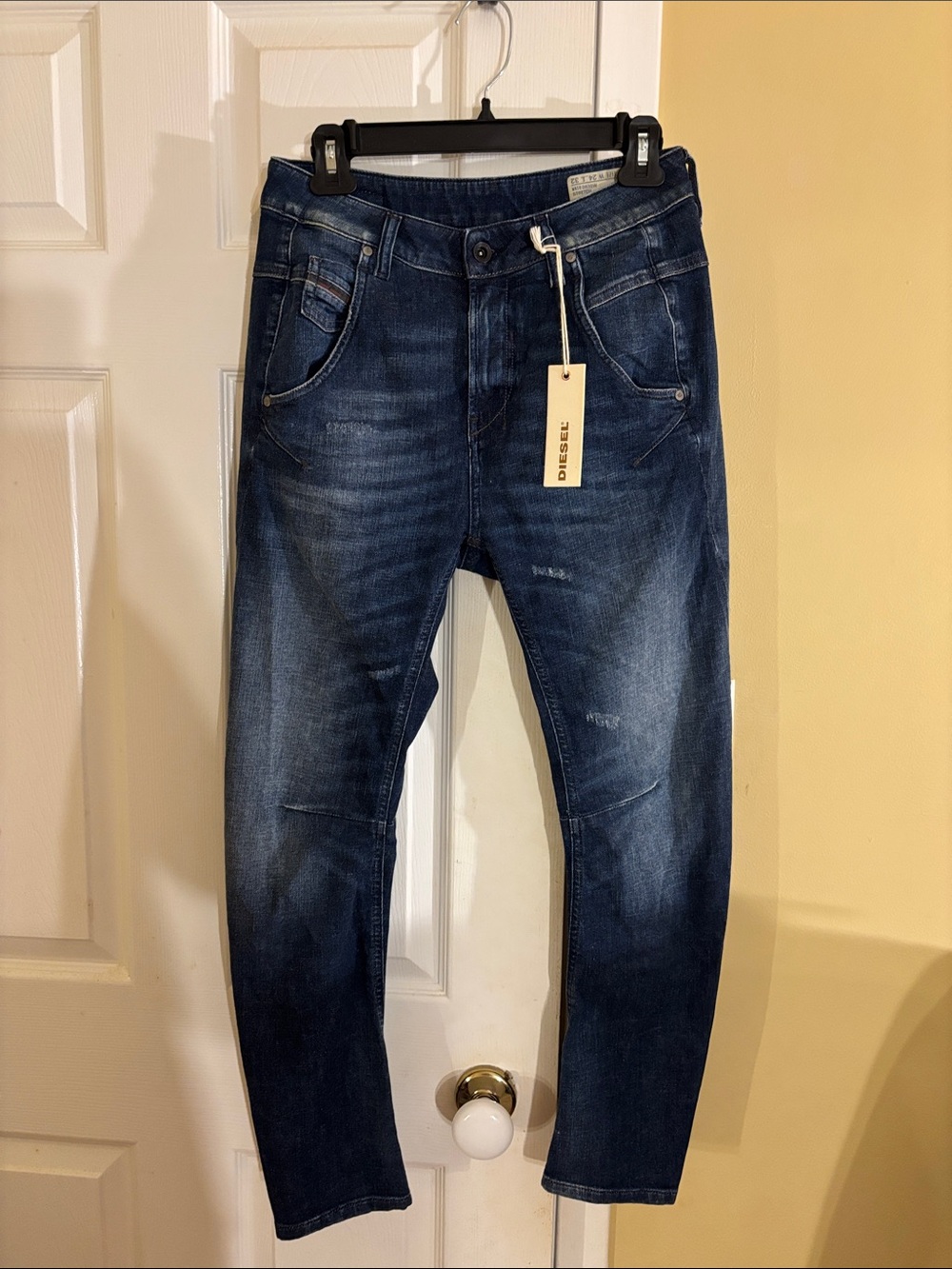 Diesel Women’s Slim Straight Indigo Blue Jeans